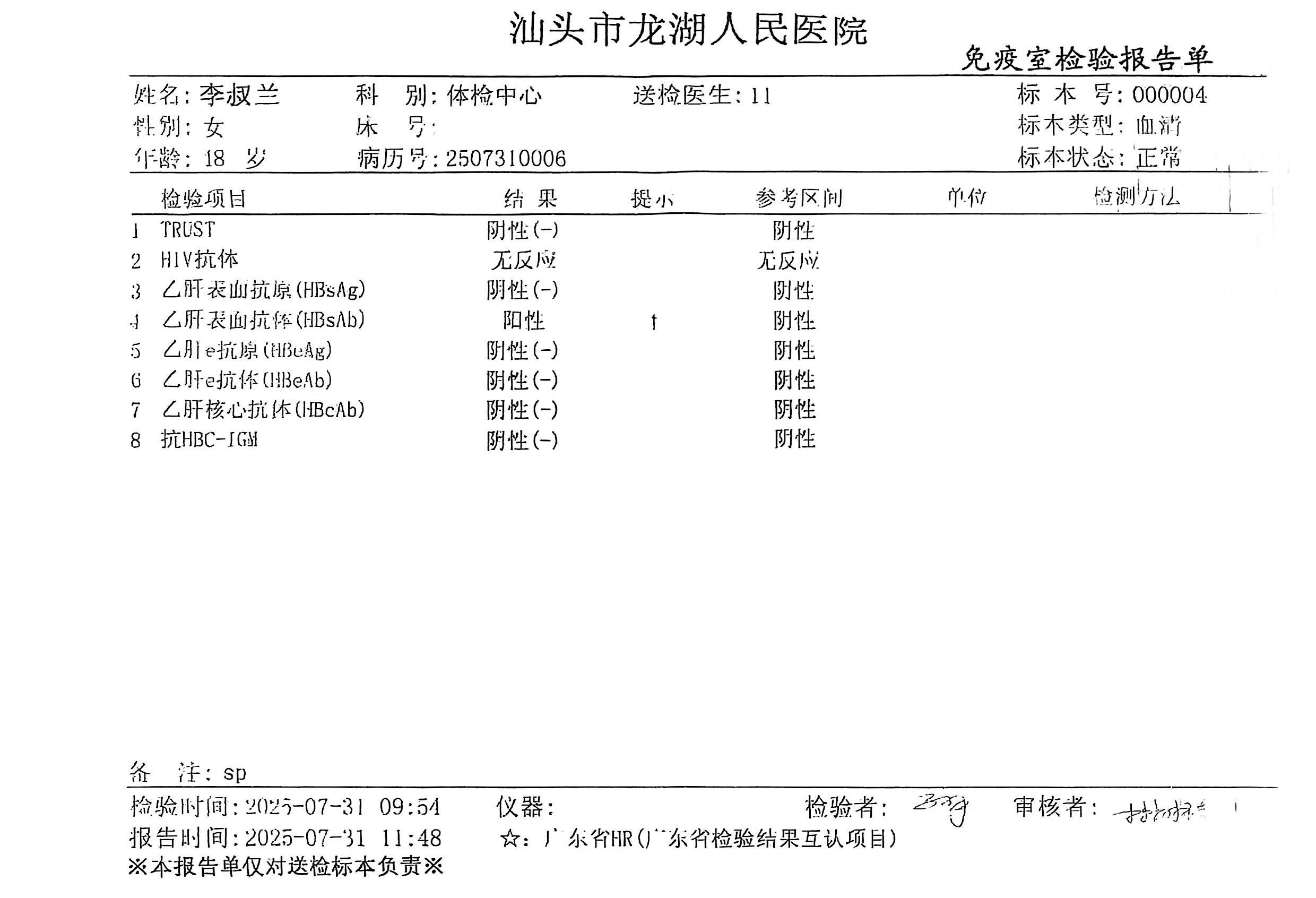 2024.6.22获得术前三项